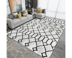 Mordern Abstract Rugs and Carpet Crystal Velvet Non-Slip Area Rug for Living Room Bedroom Carpets Indoor Floor Mat-Nordic Line-07