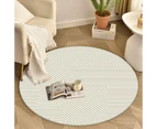 Round Rug, Crystal Velvet Rugs Living Room Carpet, Area Rugs Carpets for Bedroom Home Room Rug Floor Mat-Plain Round Line-7