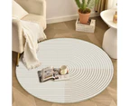 Round Rug, Crystal Velvet Rugs Living Room Carpet, Area Rugs Carpets for Bedroom Home Room Rug Floor Mat-Solid Circular Line-4