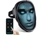 Vibe Geeks LED Face Transforming Luminous Face Mask for Parties- Battery Powered USB