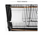 Pet Bird Cage Parrot Aviary Canary Budgie Finch Perch Black Portable Metal