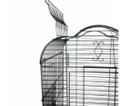 Pet Bird Cage with stand Parrot Aviary Canary Budgie Finch Perch Black Portable Metal