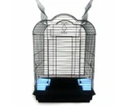 Pet Bird Cage with stand Parrot Aviary Canary Budgie Finch Perch Black Portable Metal