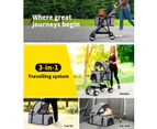 Pawz Large Pet Stroller Dog Cat Travel Carrier Pram Foldable Pushchair Outdoor