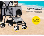 Pawz Large Pet Stroller Dog Cat Travel Carrier Pram Foldable Pushchair Outdoor