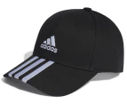 Adidas 3-Stripes Cotton Twill Baseball Cap - Black/White