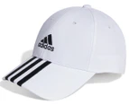 Adidas 3-Stripes Cotton Twill Baseball Cap - White/Black