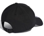 Adidas 3-Stripes Cotton Twill Baseball Cap - Black/White