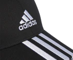 Adidas 3-Stripes Cotton Twill Baseball Cap - Black/White