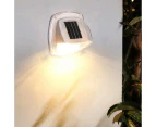 4Pcs LED Solar Powered Light with Lights Reflector 120 Degree Wide Angle for Garden Yard Garage - Style 2