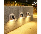 4Pcs LED Solar Powered Light with Lights Reflector 120 Degree Wide Angle for Garden Yard Garage - Style 2