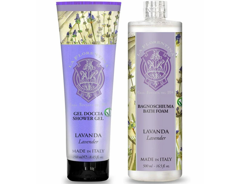 La Florentina Lavender Bath Foam & Shower Gel Set