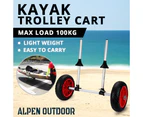 Kayak Cart Dolly Detachable Canoe Trolley Cart With 10'' Solid Tires Wheel Collapsible Foldable Aluminium Canoe 100kg Au