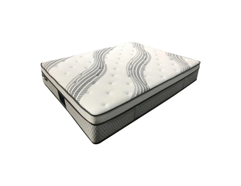 King Mattress in Gel Memory Foam 6 Zone Pocket Coil Soft Firm Bed 30cm Thick