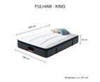 King Mattress in Coolmax Memory Foam 6 Zone Pocket Coil Soft Firmness