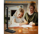 WIWU LED Desk Lamp Smart Reading Lamp with USB Charging Port 5 Lighting Modes-Black