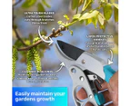 Garden Greens Ratchet Pruning Secateur Lockable Premium Quality Blades 20cm