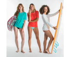 DECATHLON OLAIAN Women's Surfing T-Shirt Long-Sleeved UV-Resistant - Malou Greige (Undyed)