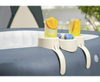 BESTWAY Lay-Z-SPA Drink Holder and Snack Tray, Inflatable Spa and Pool Accessories, Two freely placeable beverage holders & a storage tray,White - Catch