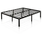 Zinus Bed Frame King Single Size Metal Base with Steel Slats Black Van