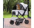 Pawz Pet Stroller Pram Dog Carrier Trailer Strollers 4 Wheels Foldable Large