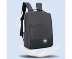 Business Men's Backpack Multifunctional Waterproof Nylon Bags Portable USB Charging Rucksack Male Laptop Casual Backpack - Blue