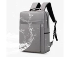 Man Backpack Waterproof Oxford Cloth Bag Multifunctional USB Charging Rucksack Male For Laptop Portable Business Bagpack - Dark blue
