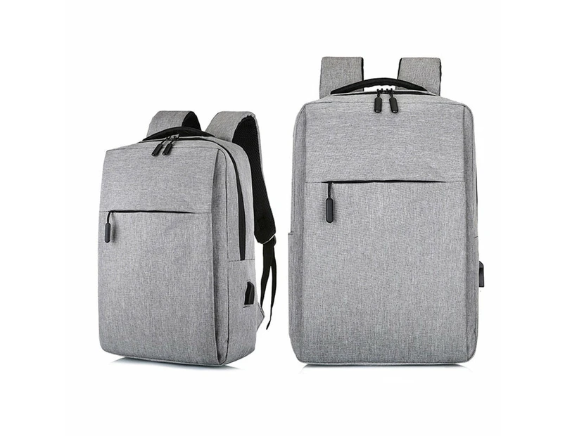 Men's Backpack Waterproof Oxford Cloth Bag Multifunction USB Charging Rucksack Male For Laptop Business Travel Bagpack - Gray