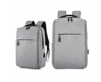 Men's Backpack Waterproof Oxford Cloth Bag Multifunction USB Charging Rucksack Male For Laptop Business Travel Bagpack - Black