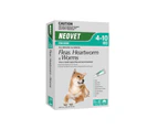 Neovet Spot-on Flea & Worms Treatment for Dogs 4-10kg Aqua 6 Pack