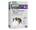 Neovet Fleas, Heartworm & Worms Treatment for Cats Over 4kg 6pk