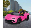 Lamborghini Performante Kids Electric Ride On Car Remote Control Pink