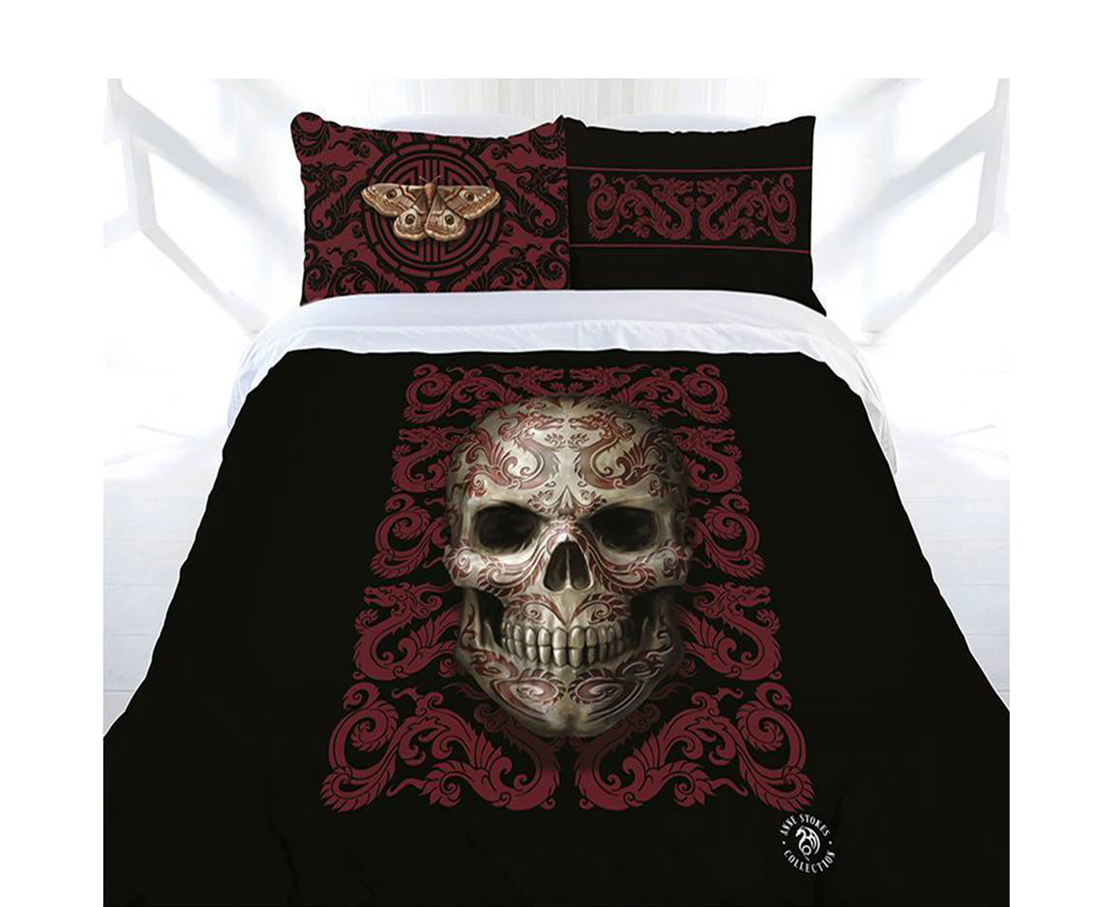 Anne Stokes Oriental Skull Quilt Cover Set