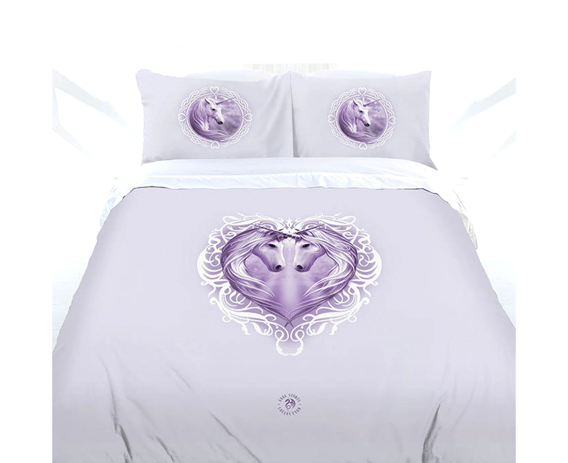 Anne Stokes White Unicorn Quilt Cover Set Queen