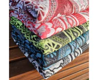Red & Green Throw Rugs Set Table Cloth, Picnic, Camping Blanket 180x200cm - Red
