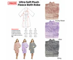 190GSM Ultra Soft Plush Fleece Bath Robe - Lilac