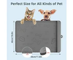 Pet Food Mat, Cat & Dog Bowl Mat for Food and Water, Silicone Floors Waterproof Non-Slip Small Feeding Mats, Dishwasher Safe -48 x 30 cm