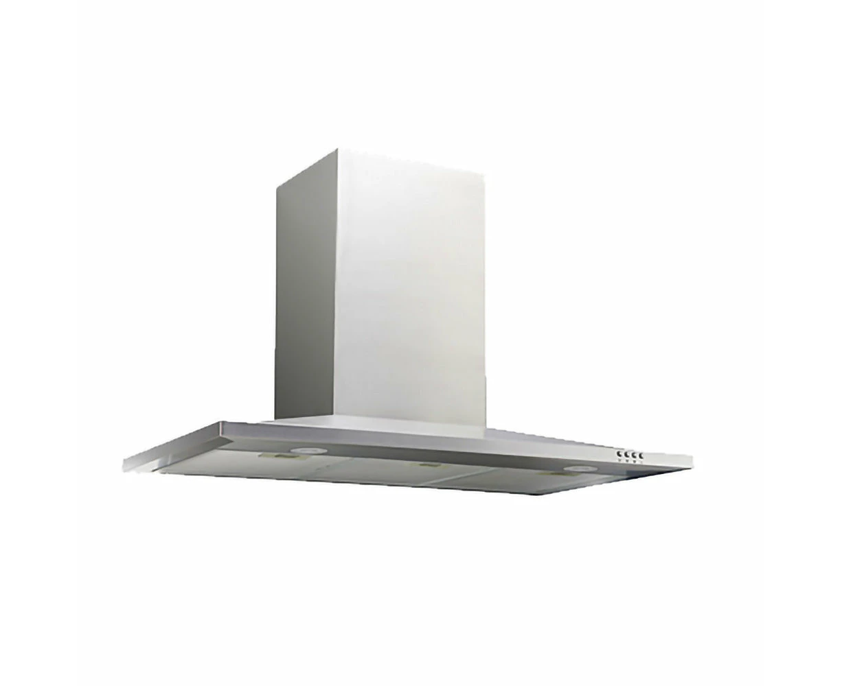 Unbranded 90cm Slimline Canopy Range Hood With On-Board Motor in S/Steel (WPCS90ASL)