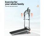 Centra Manual Treadmill Mini Fitness Machine Walking Home Gym Exercise Foldable - Black