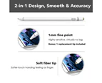 2 in 1 Digital 1mm Fine Tip & Soft Fiber Tip Pen for iPad 6