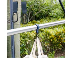 2Pcs Pram Hook Baby Kids Stroller Hooks Adjustable Shopping Bag Clip Carrier Pushchair Hanger - Blue
