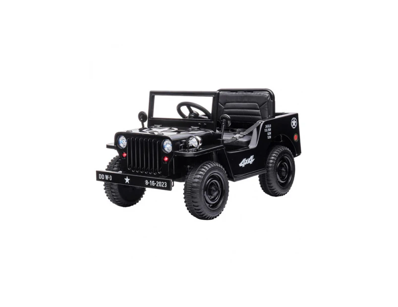 Go Skitz Major 12v Electric Ride On Toy Jeep w/ Remote Control/Shovel 3+ Black