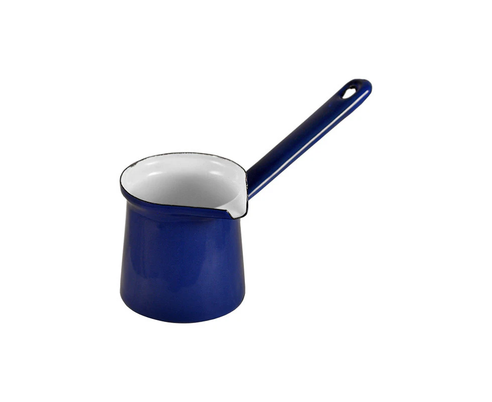 Urban Style 125ml Enamelware Turkish 3 Coffee Pot Chai Latte Warmer w/Handle BLU