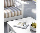 Kansas 2+1+1 seater Outdoor Aluminium Lounge Set with Coffee Table in Sunbrella - Outdoor Aluminium Lounges -