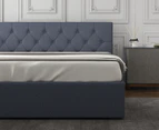 Milano Décor Capri Luxury Gas Lift Queen Bed Frame & Headboard - Charcoal