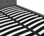 Milano Décor Capri Luxury Gas Lift King Single Bed Frame & Headboard - Grey