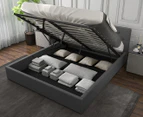 Milano Décor Capri Luxury Gas Lift King Bed Frame & Headboard - Grey