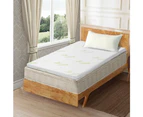 8cm Memory Foam Mattress Topper with Bamboo Cover - Single Size