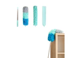Microfiber Feather Duster Brush with Extendable Pole Bendable Dusters Head Cleaning Tool-Set of 4Pcs