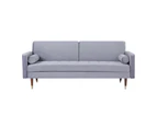 Livia 3 Seater Sofa Bed Fabric Uplholstered Lounge Couch - Gey